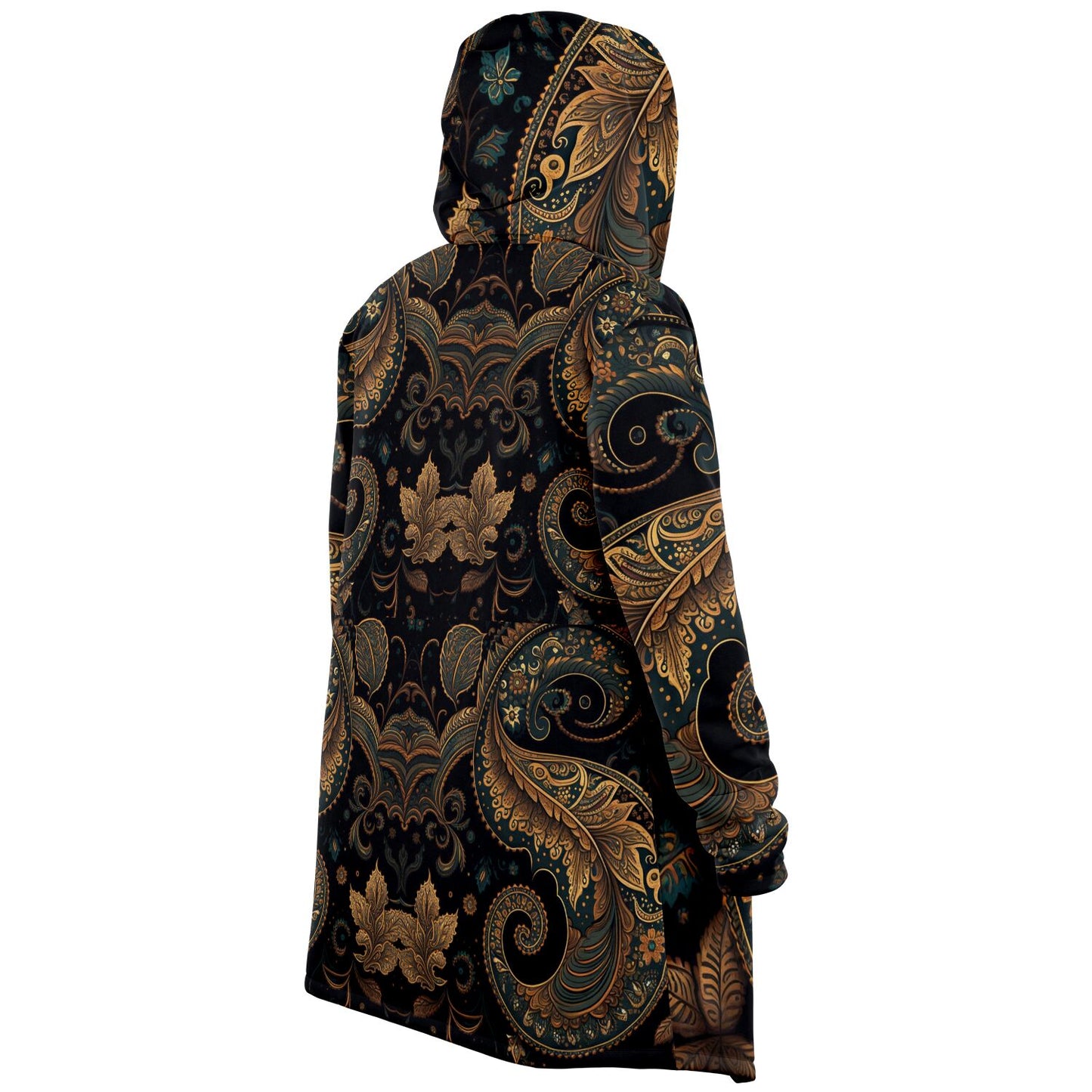 Paisley Print Hooded Cloak