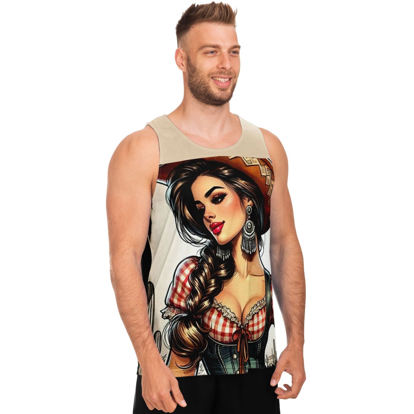 Cow Girl Pin Up Tank Top