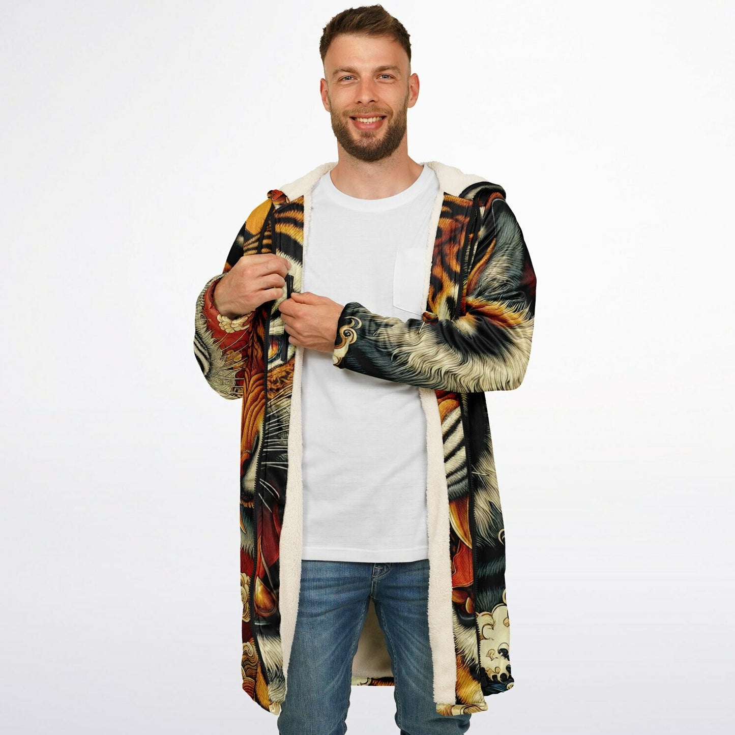 Tiger Zip up Cloak