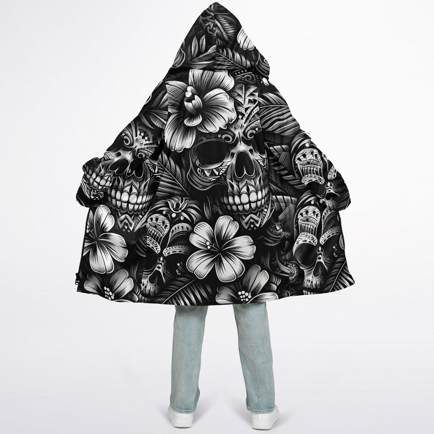 Tribal Skulls Zip up Cloak