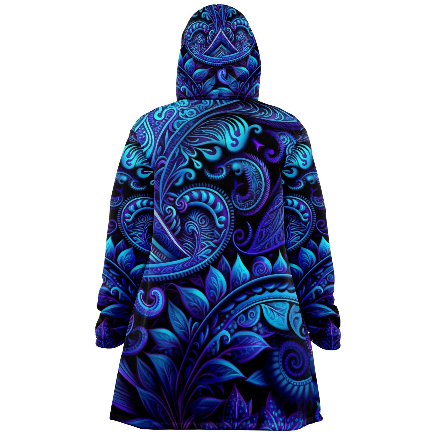 Blue Paisley Print Cloak