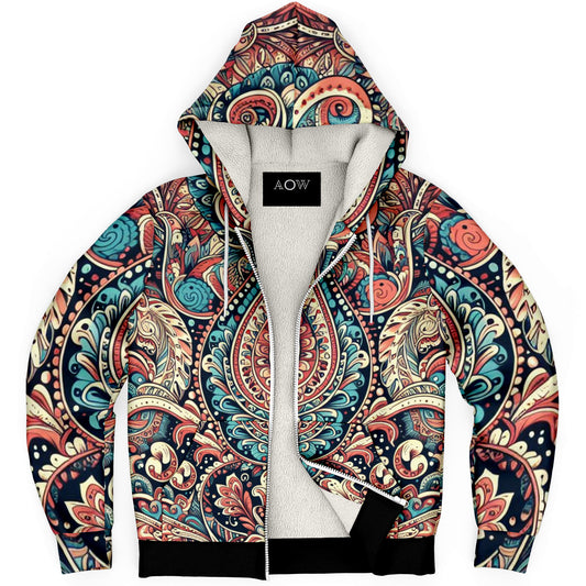 Paisley Print Zip up