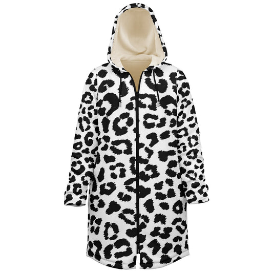 Snow Leopard Zip Up Cloak