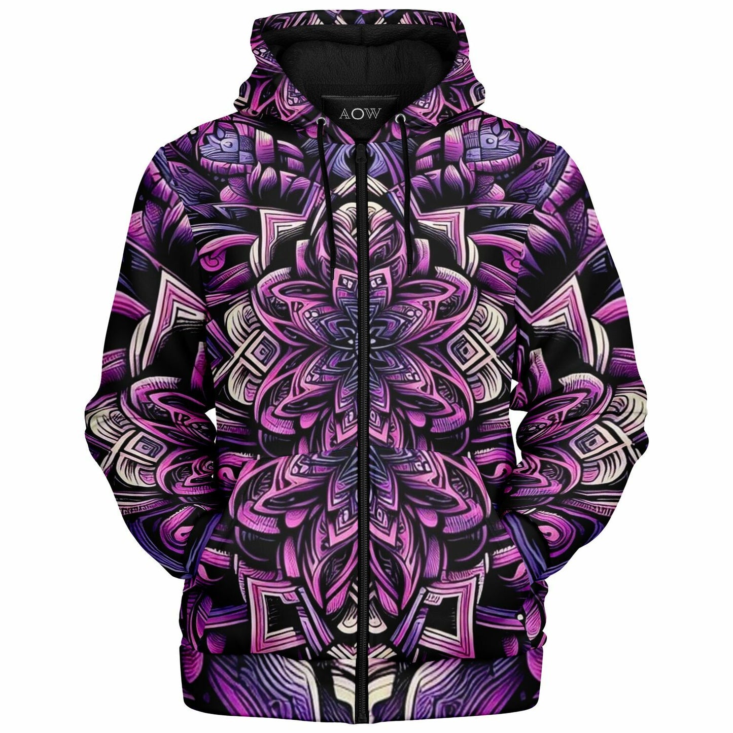 Amethyst Bloom Zip Up Hoodie