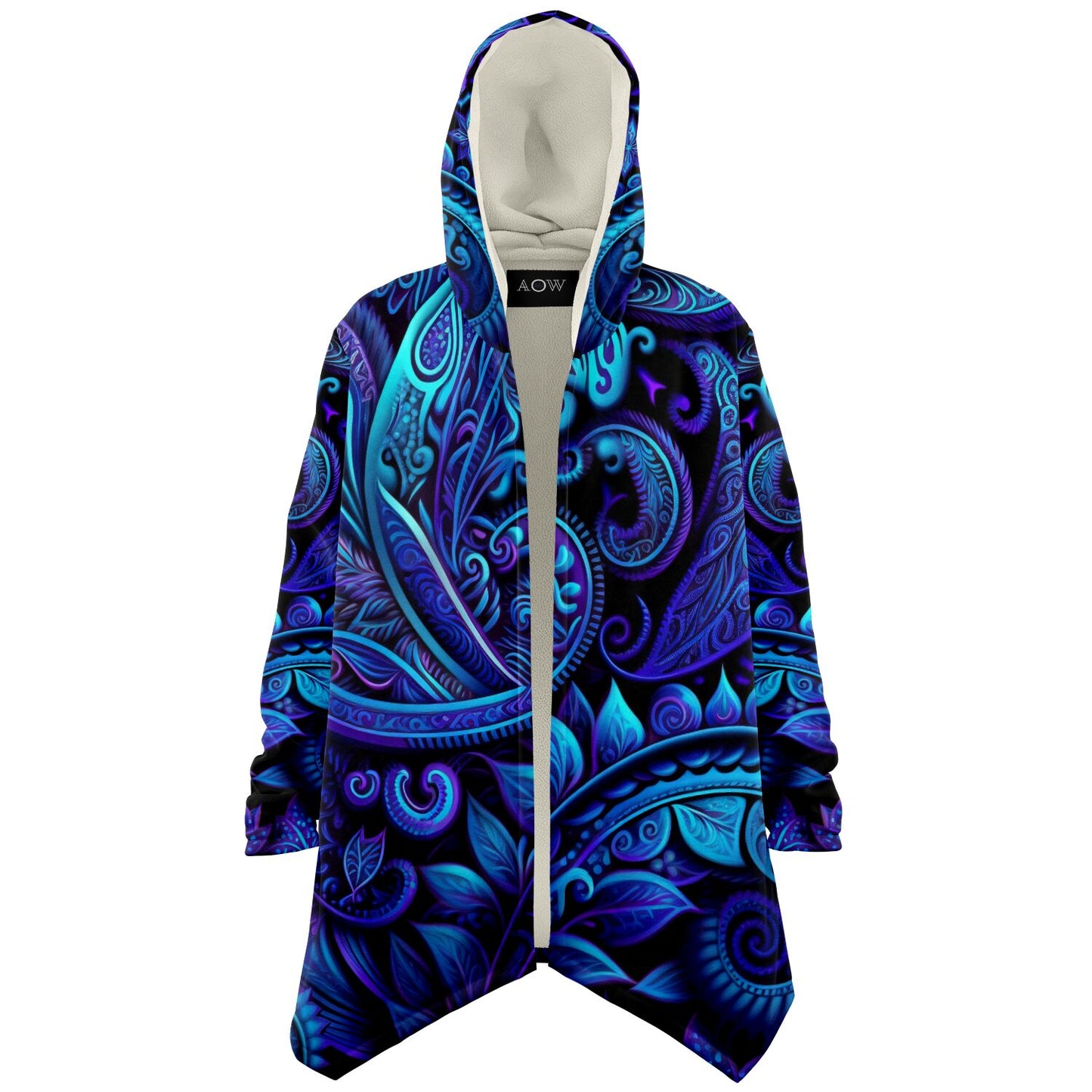 Blue Paisley Print Cloak