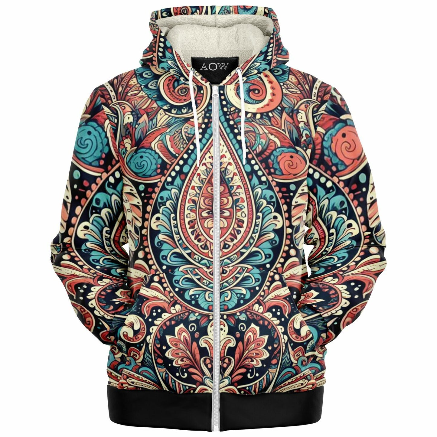 Paisley Print Zip up