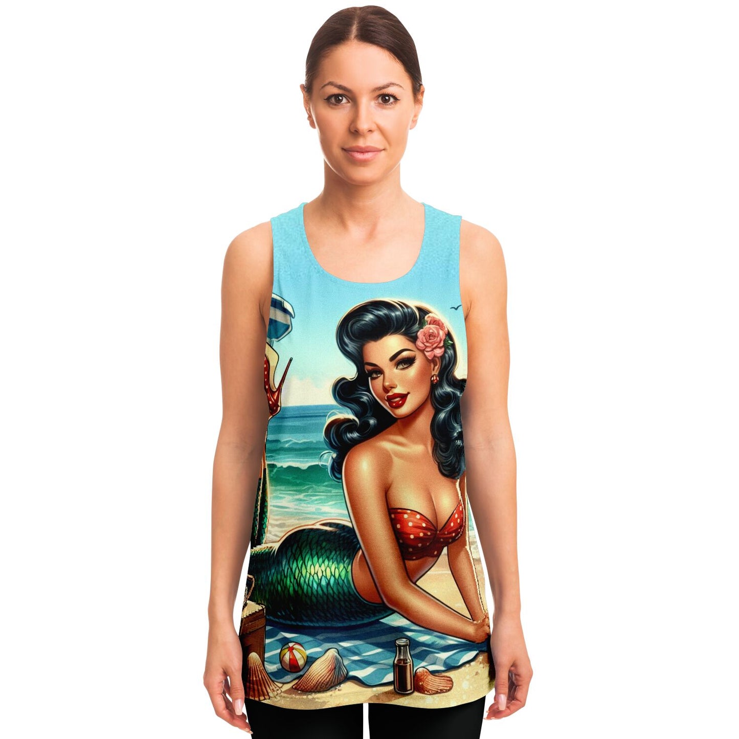 Beach Girl Pin Up Tank Top