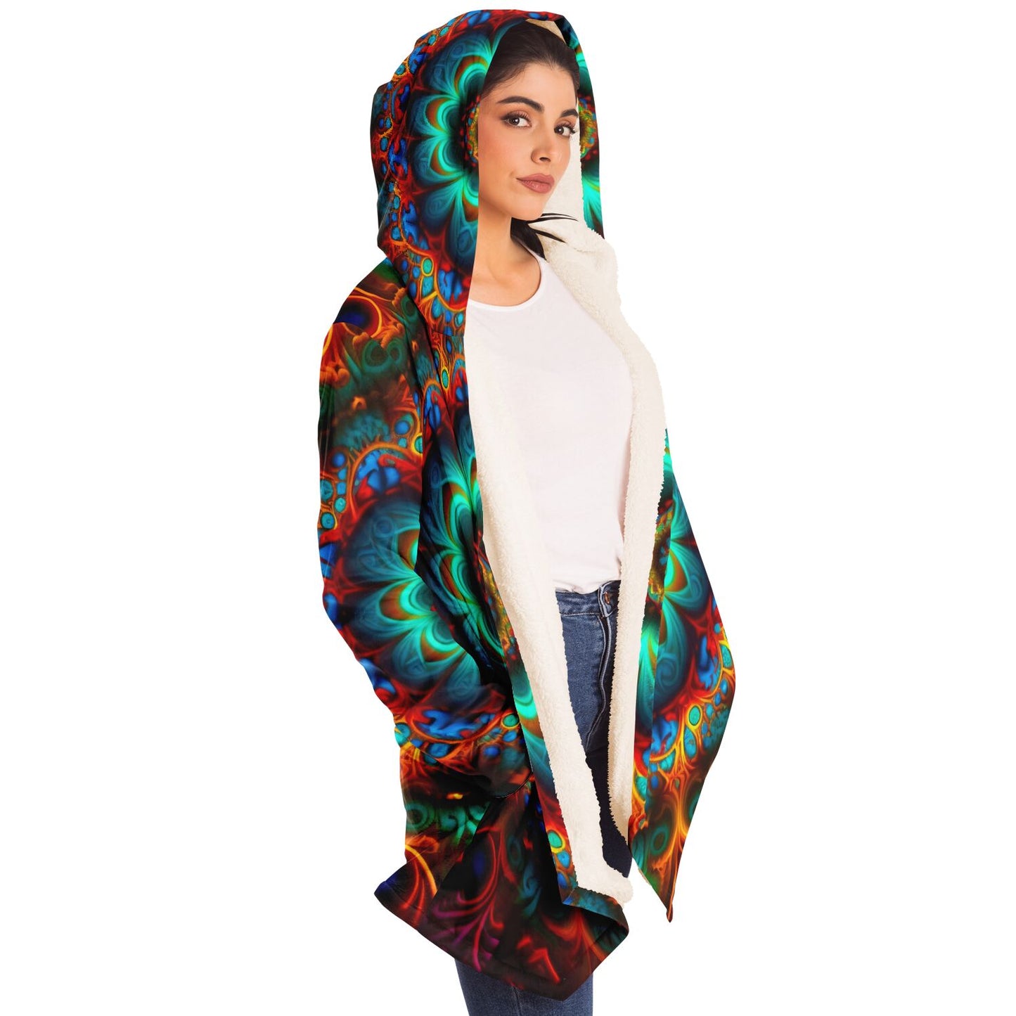 Mandala Flower Hooded Cloak