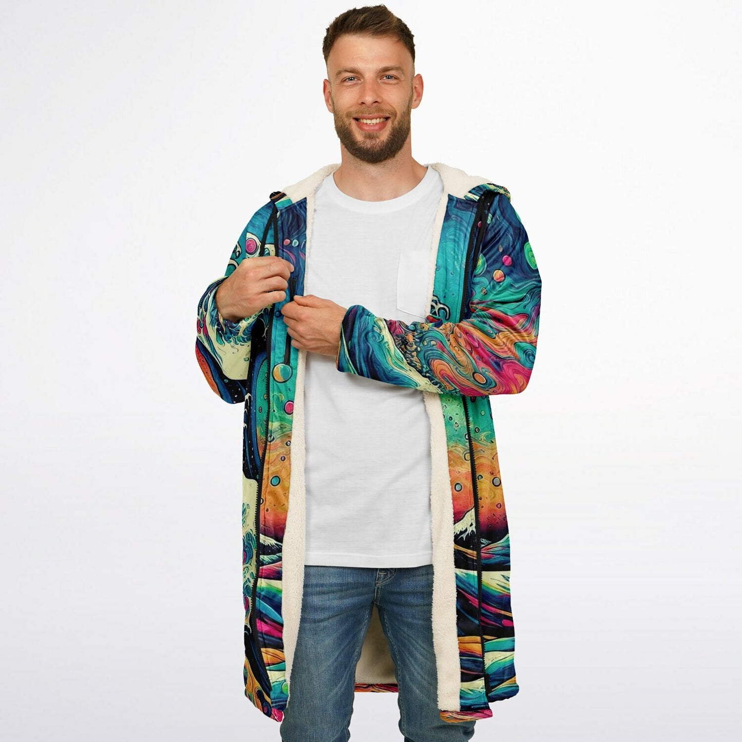 Ocean Zip up Cloak