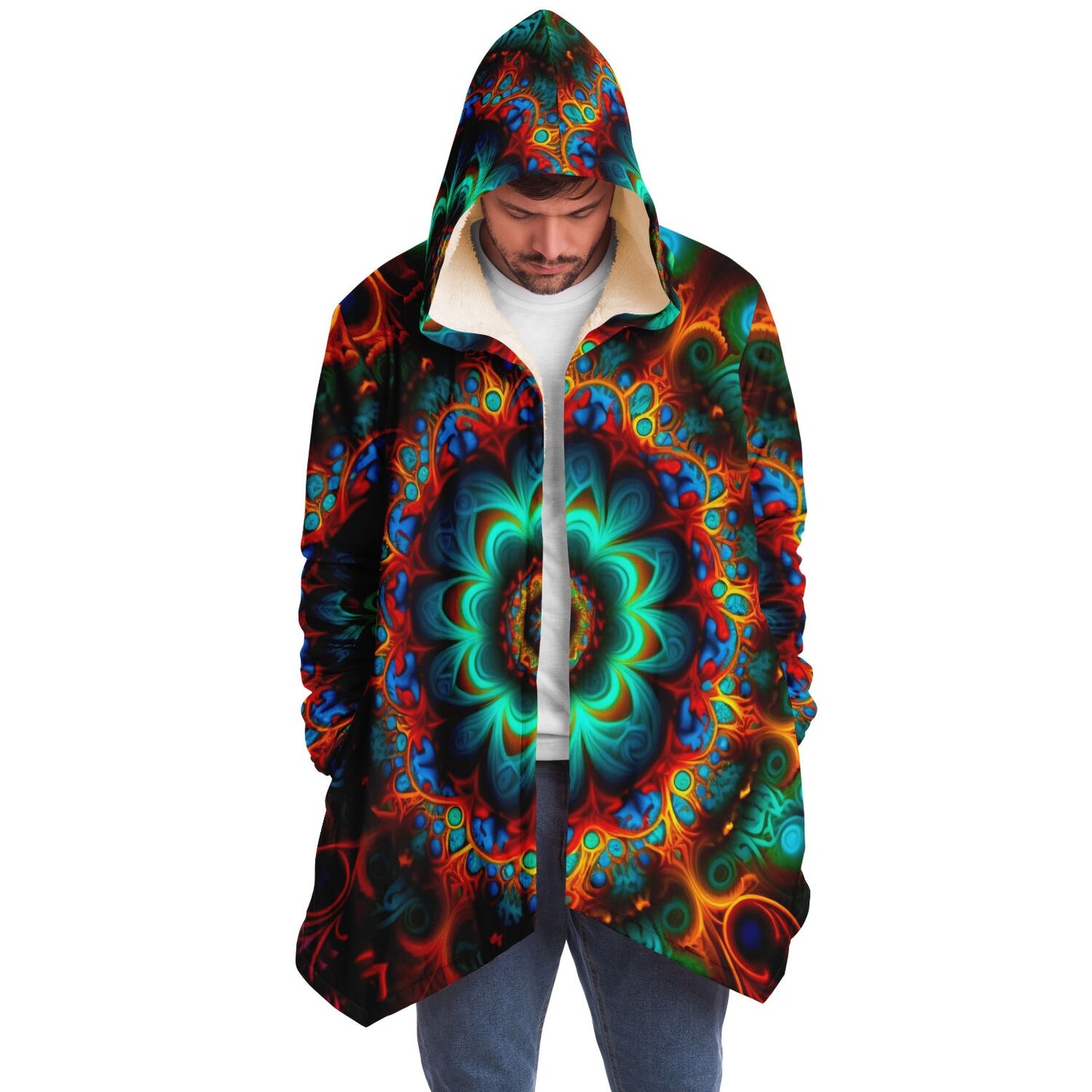 Mandala Flower Hooded Cloak