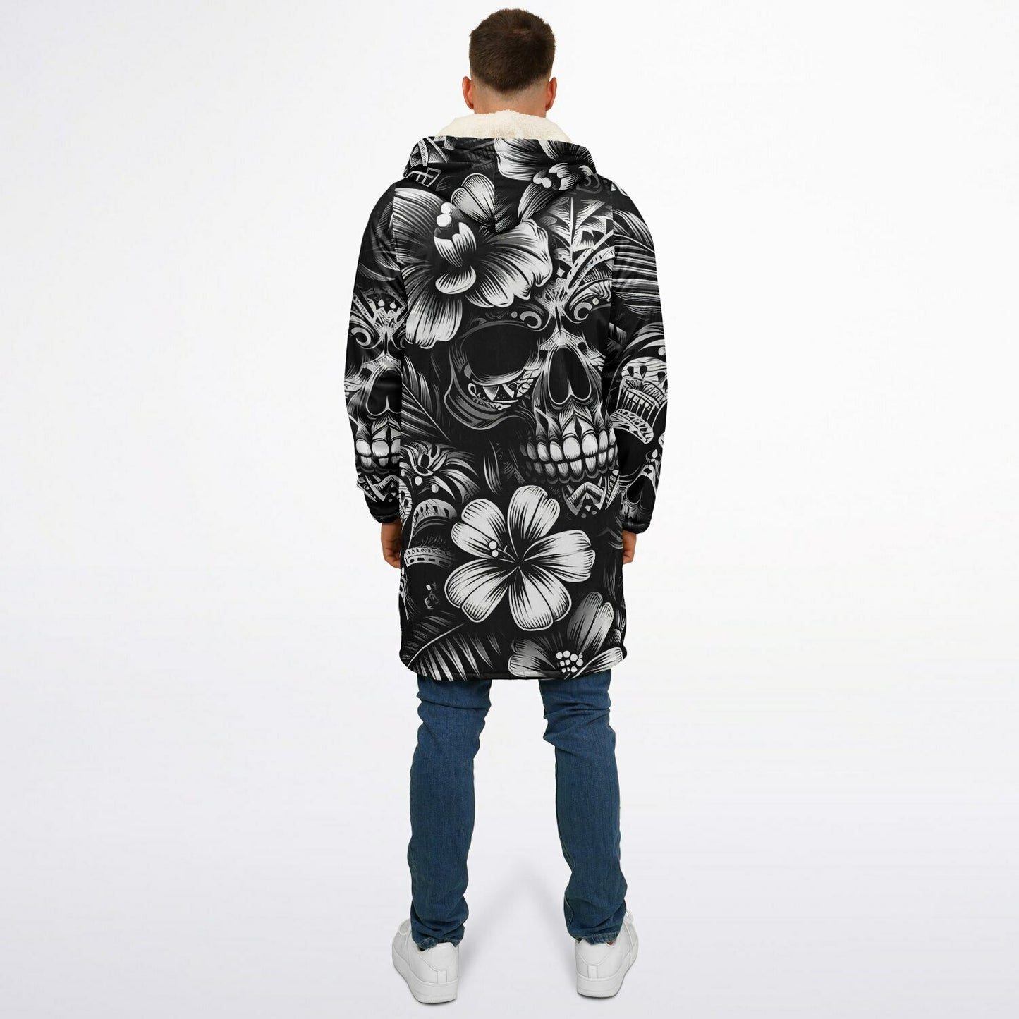 Tribal Skulls Zip up Cloak