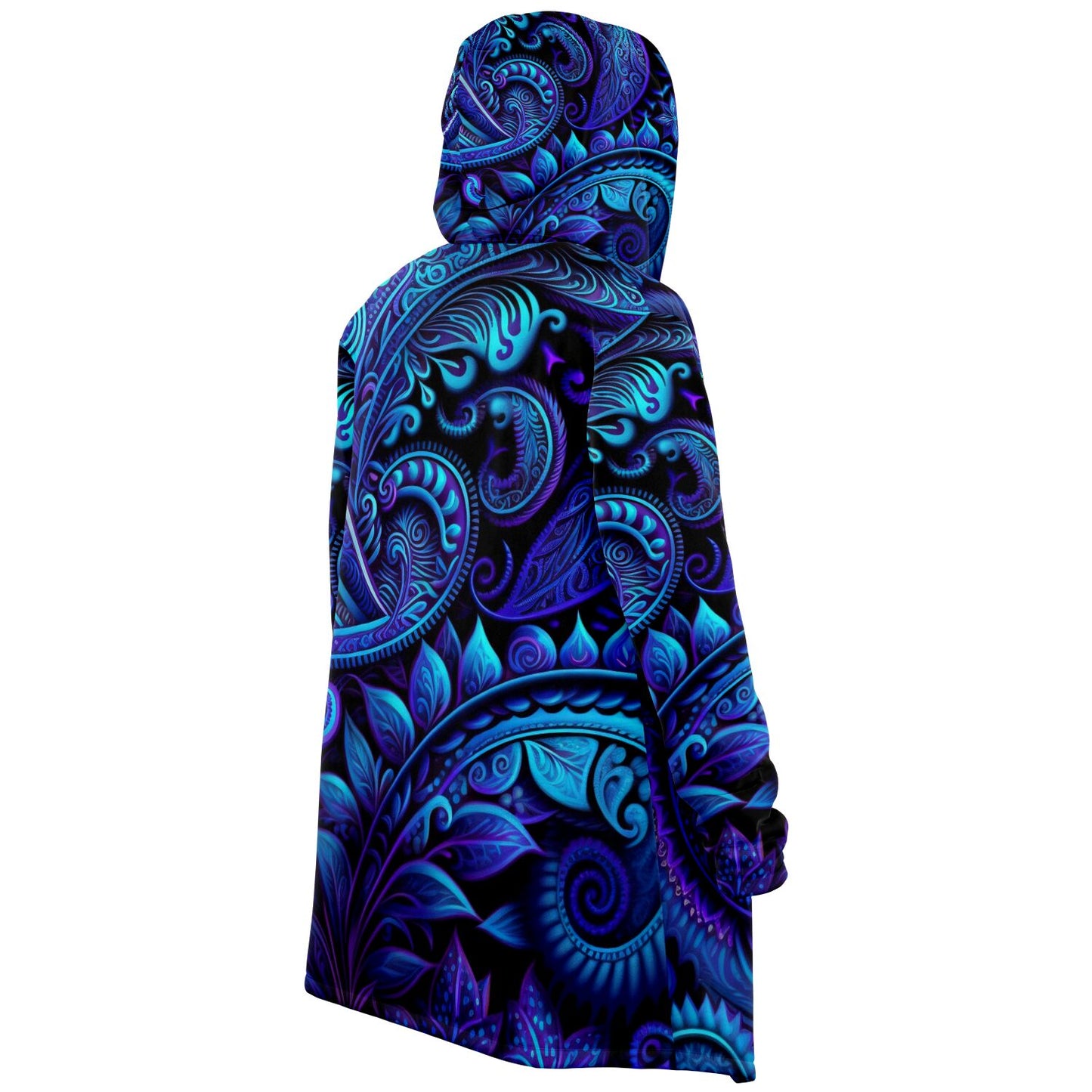 Blue Paisley Print Cloak