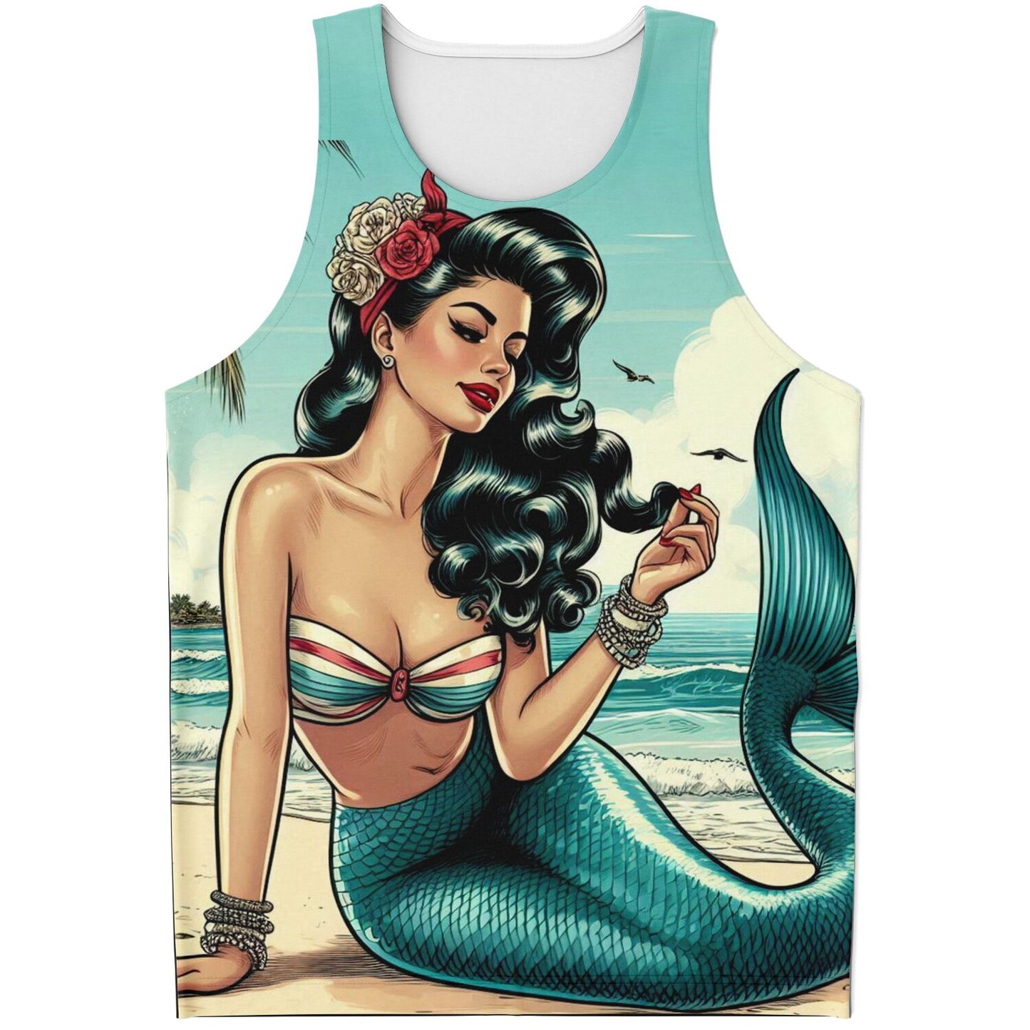 Mermaid Pin Up Tank Top