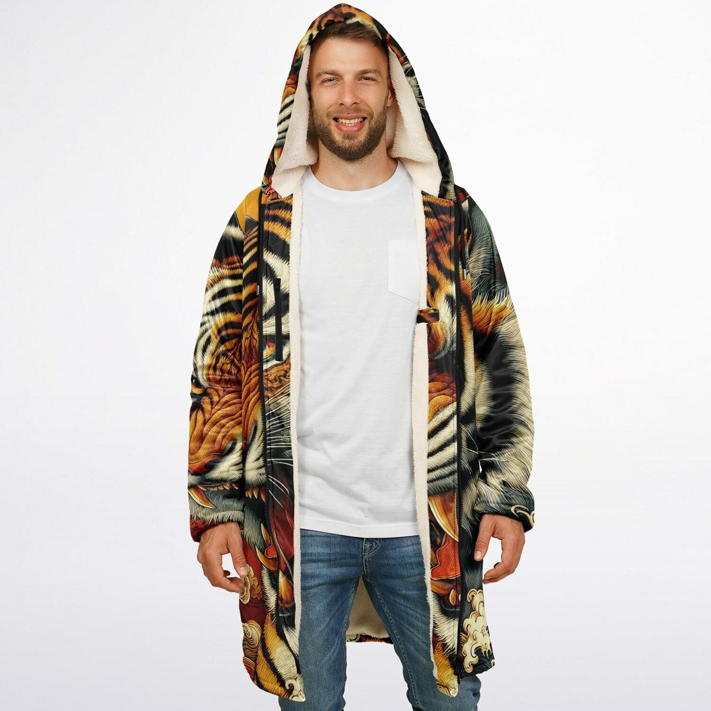 Tiger Zip up Cloak