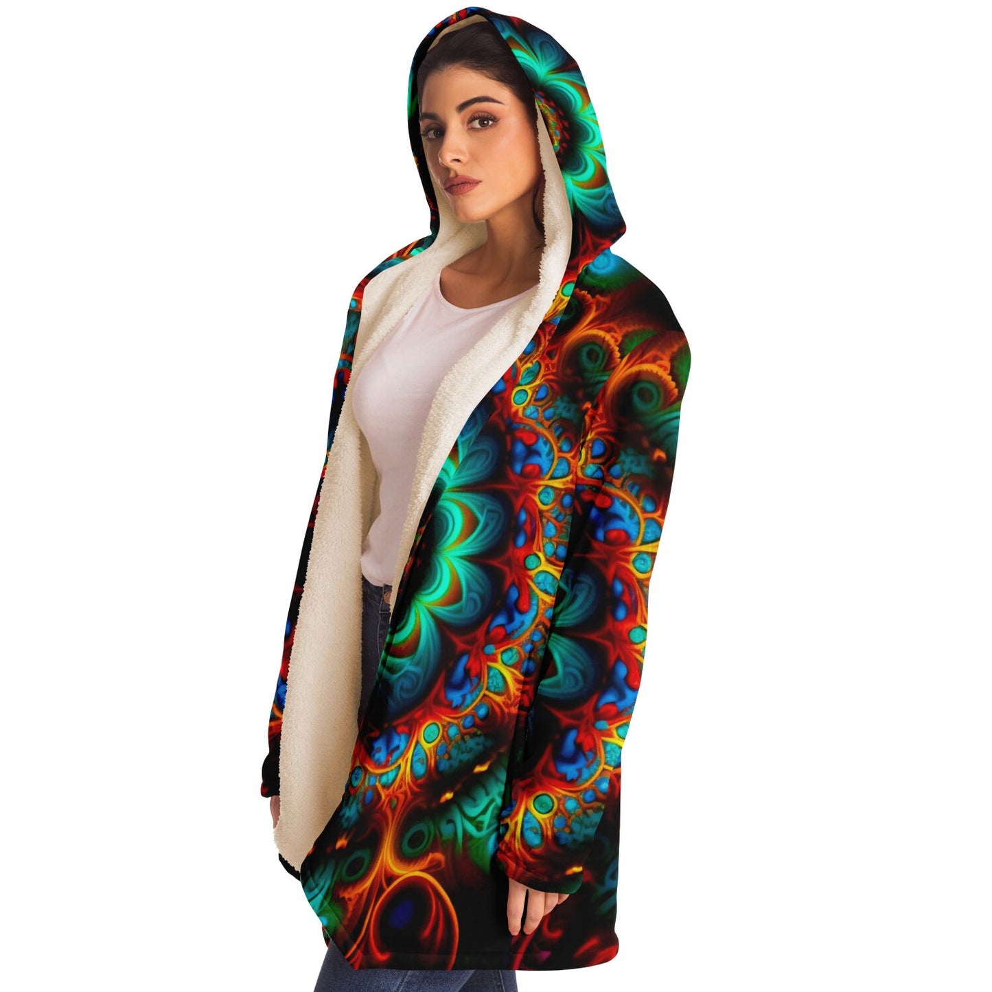 Mandala Flower Hooded Cloak