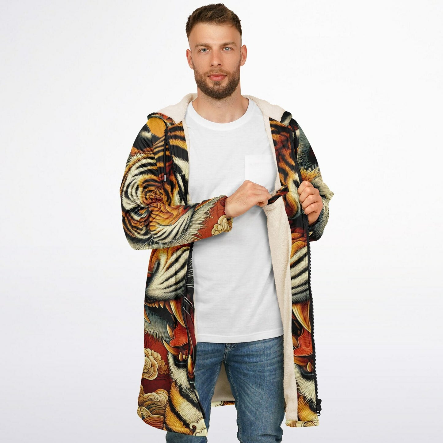 Tiger Zip up Cloak