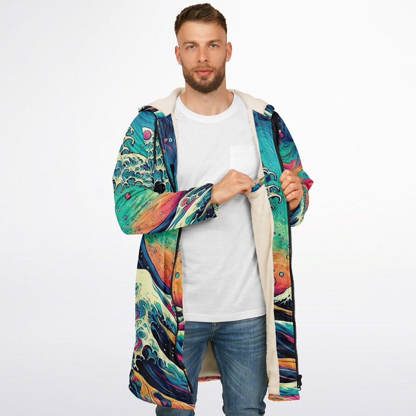 Ocean Zip up Cloak