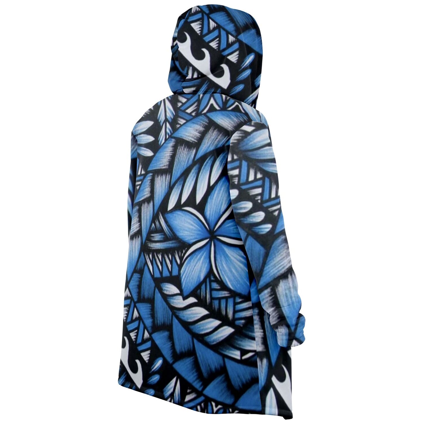 Blue tribal print cloak