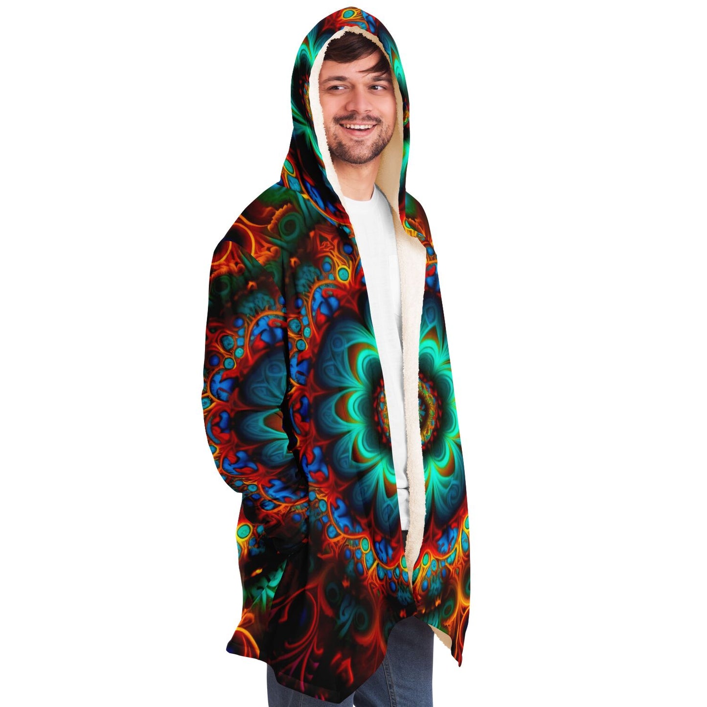 Mandala Flower Hooded Cloak