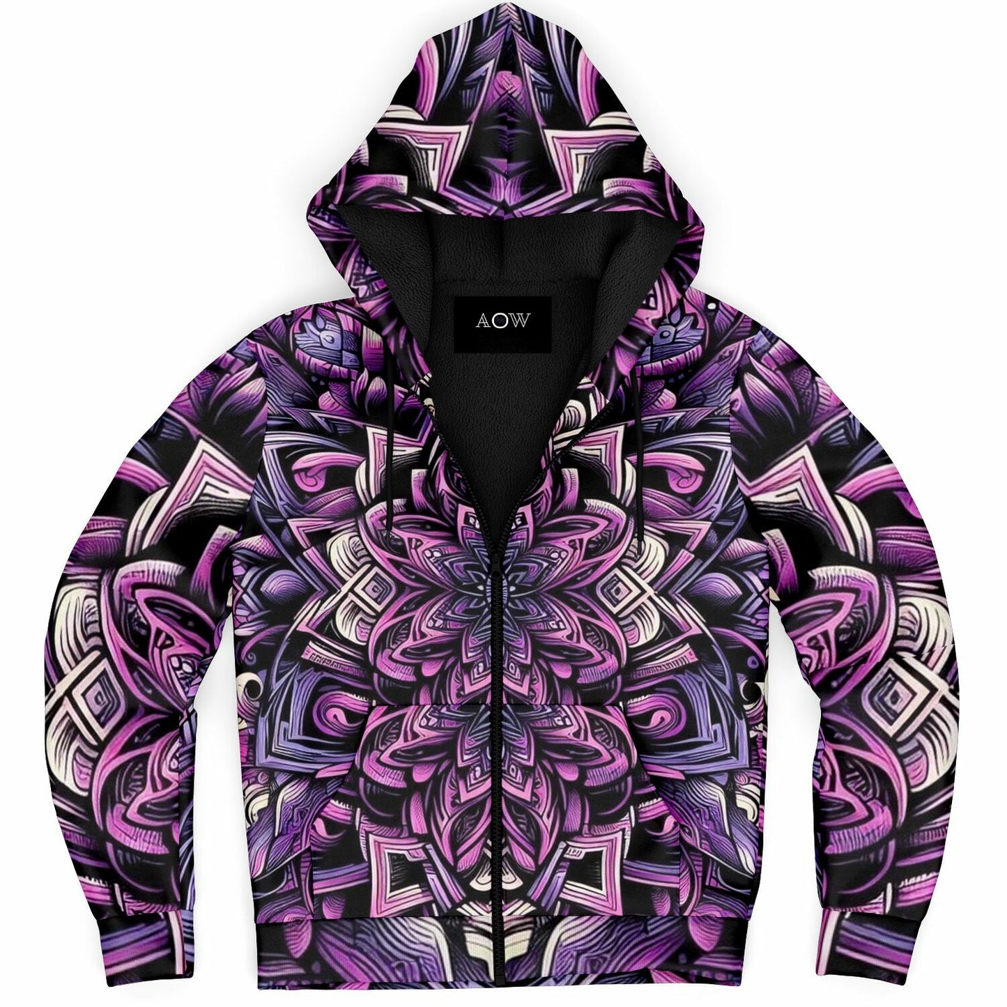 Amethyst Bloom Zip Up Hoodie