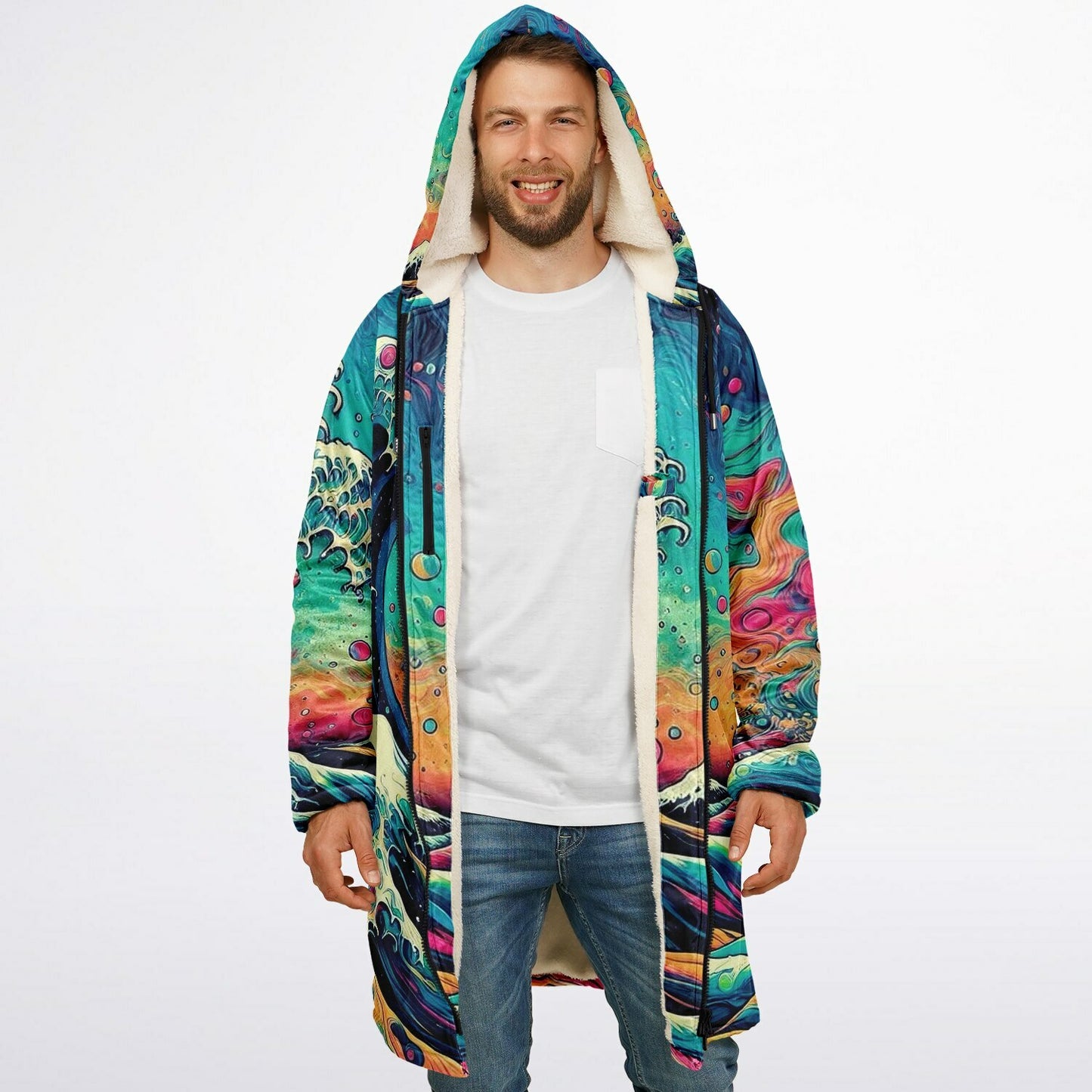 Ocean Zip up Cloak