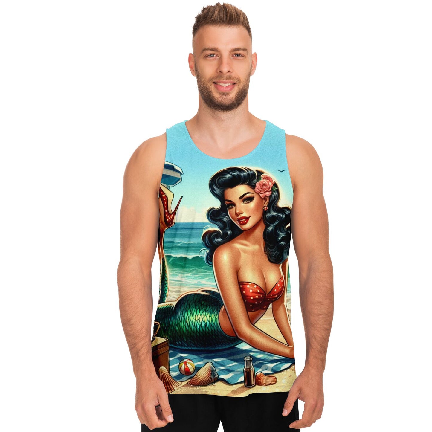 Beach Girl Pin Up Tank Top