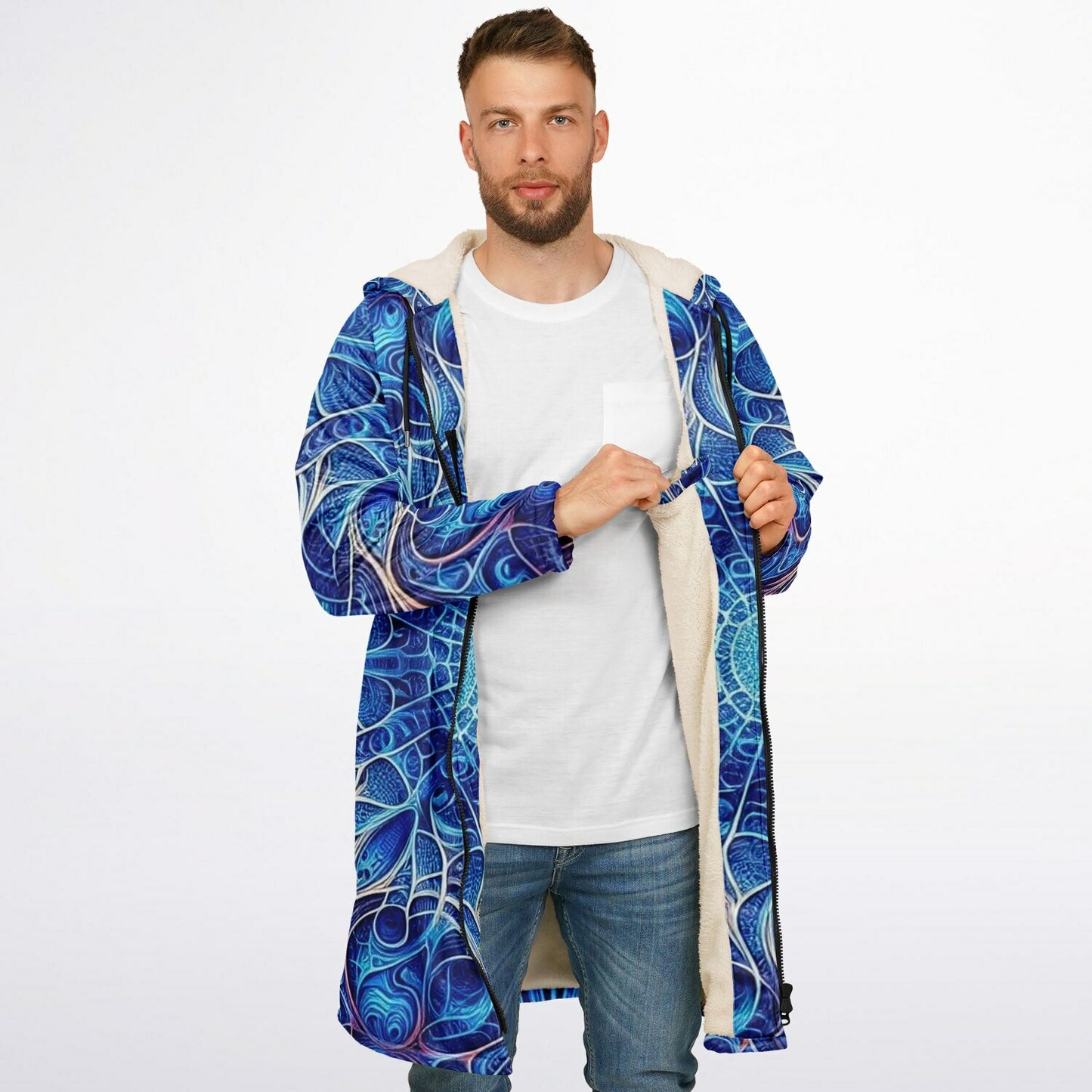 Blue Mirage Zip Up Cloak