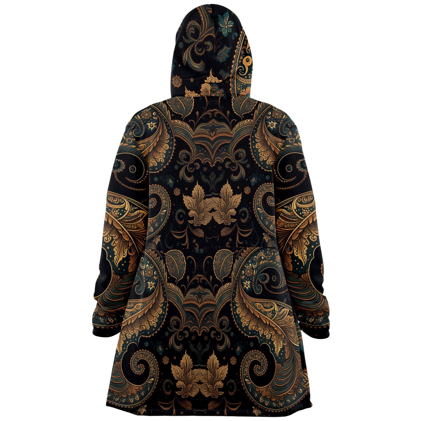 Paisley Print Hooded Cloak