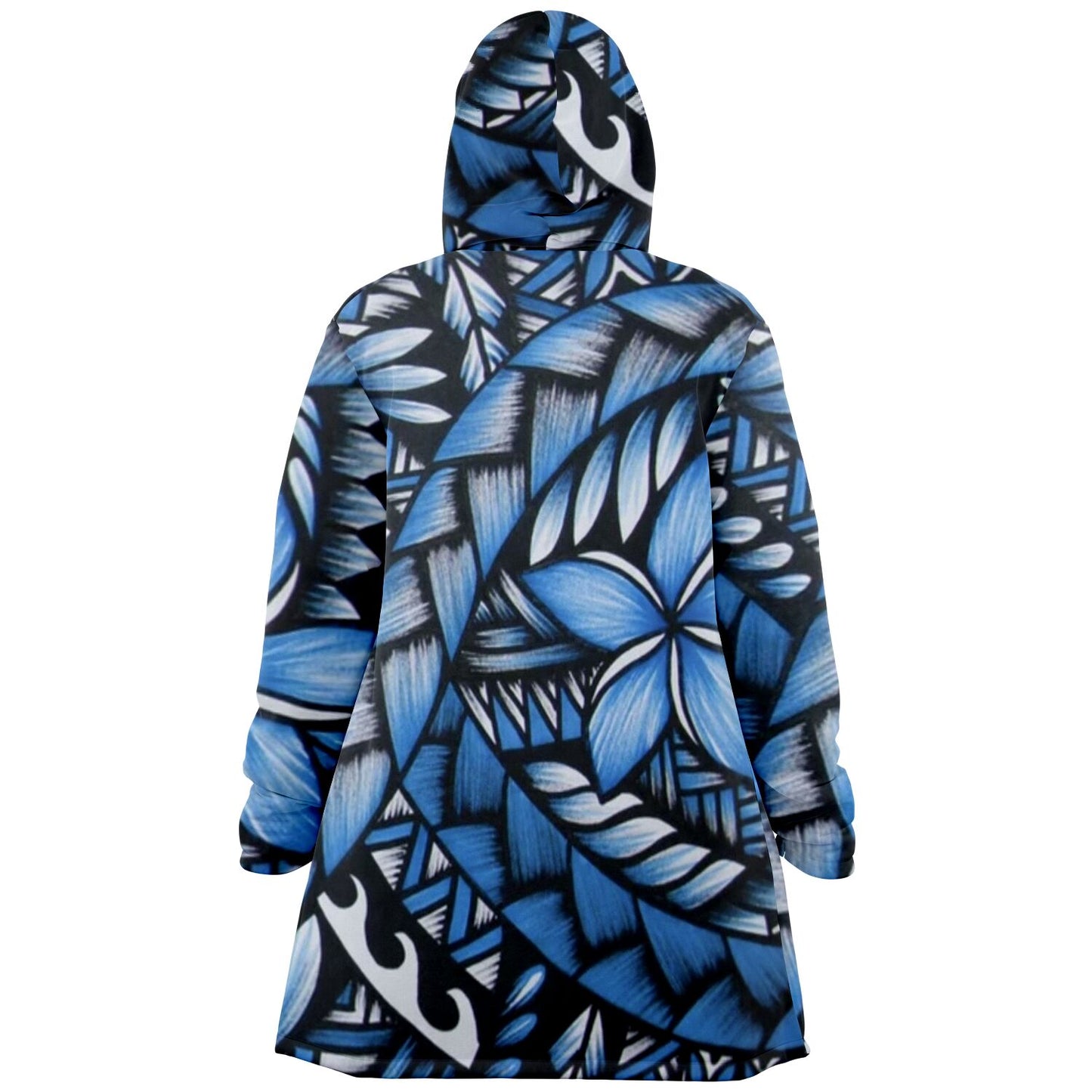 Blue tribal print cloak