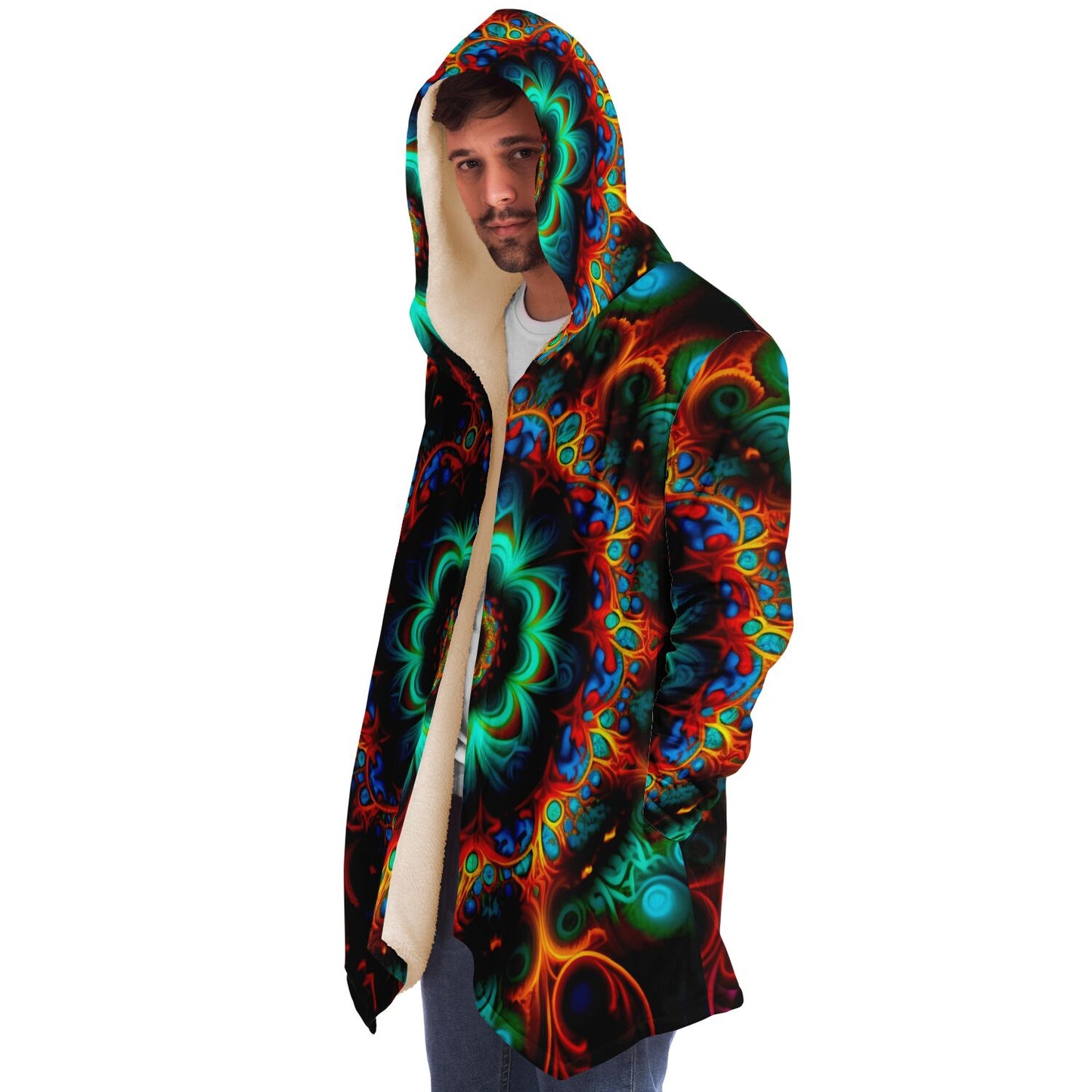 Mandala Flower Hooded Cloak