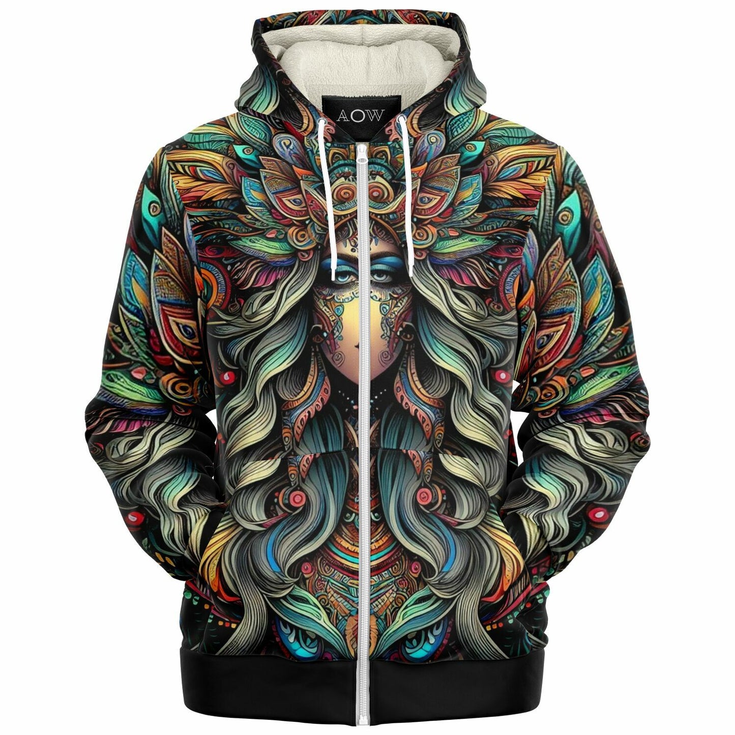 Dream Goddess Zip Up Sherpa Hoodie