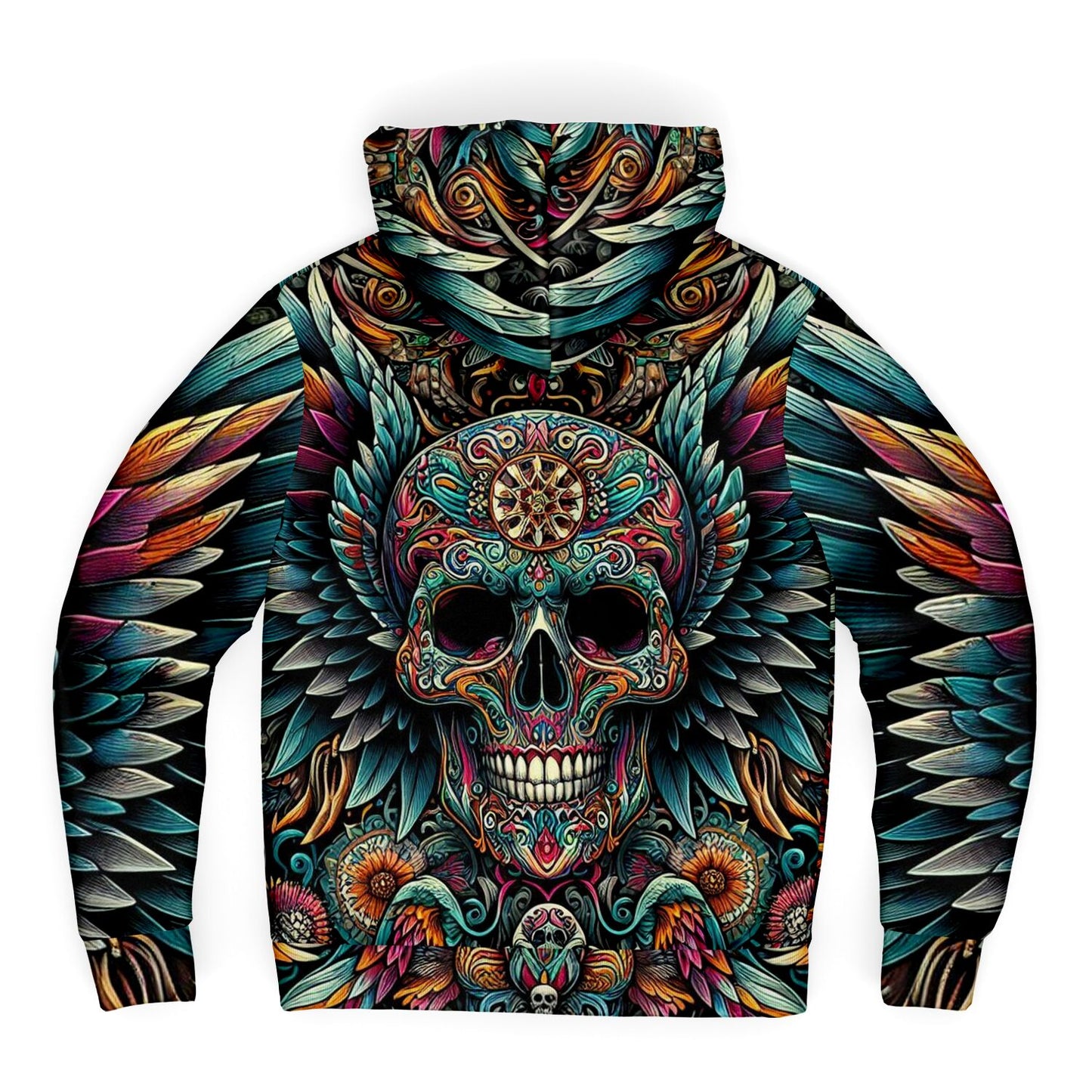 Winged Skull Zip Hoodie