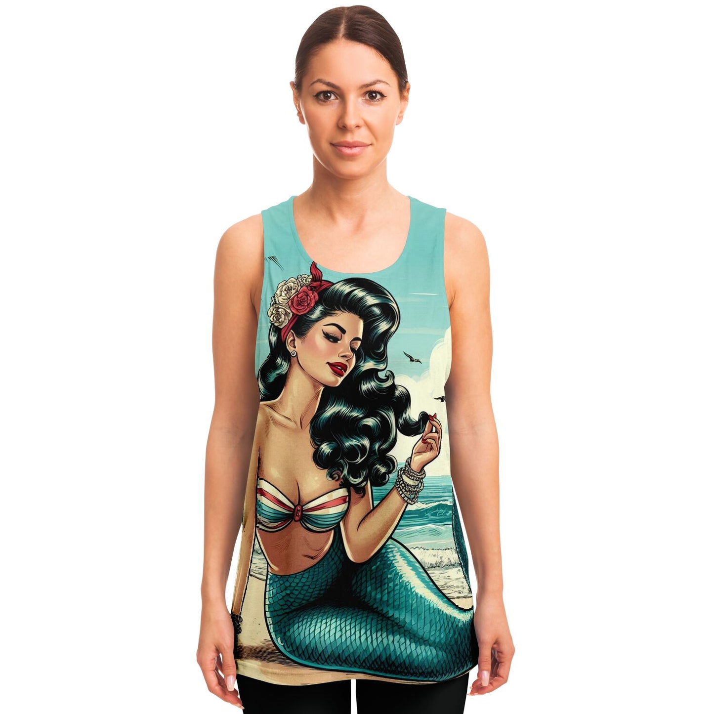 Mermaid Pin Up Tank Top